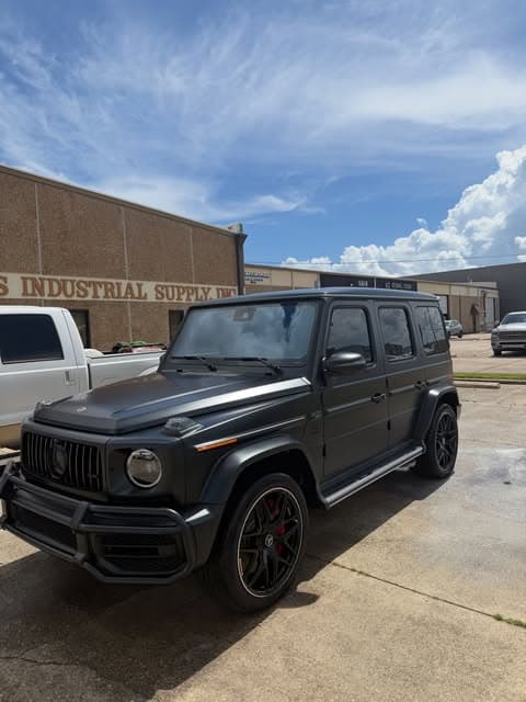 Matte black Mercedes-AMG G-Wagon with a protected finish after ceramic coating